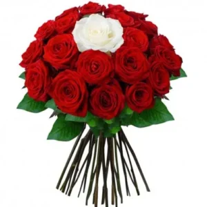 fleuriste casablanca, livraison fleurs casablanca, bouquet de fleurs casablanca, Fleuriste Casablanca Maarif, Fleuriste Casablanca pas cher, Fleuriste Casablanca 2 Mars, Bouquet de fleur Casablanca prix Fleurs D’amour – 25 Roses Rouges Et Une Rose Blanche
